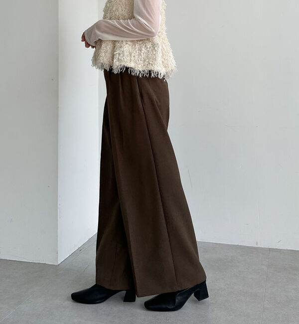 archives「ベルト付タックワイドスラックス」|チノ|