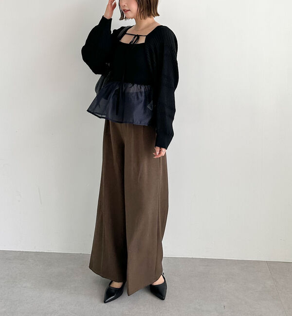 archives「ドッキングペプラムニットボレロアンサンプル」|カーディガン|