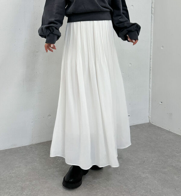 archives「ランダムプリーツフレアスカート」|スカート|IVORY