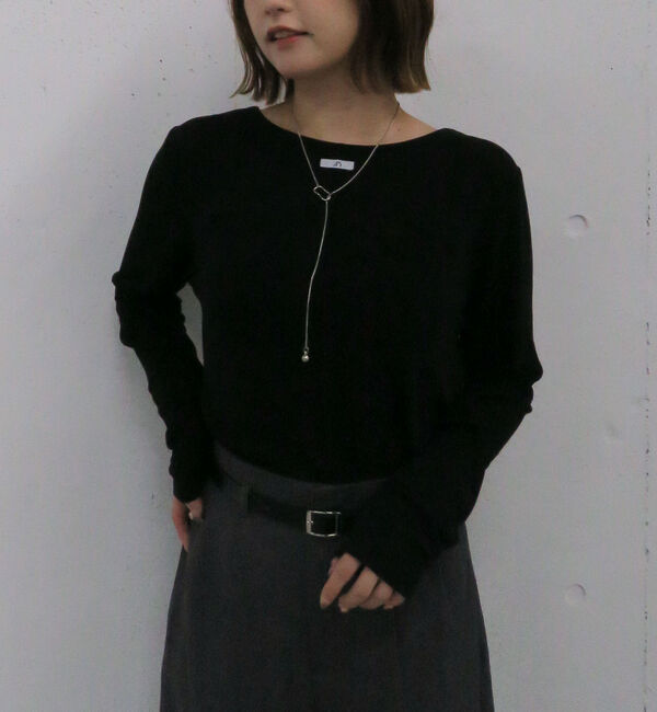 archives「シアー天竺クルーネック　ＴＯＰＳ」|Tシャツ・カットソー|BLACK