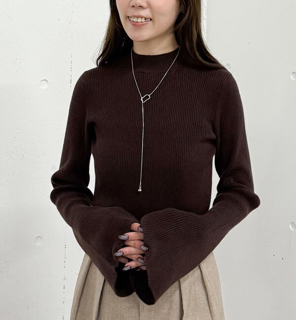 archives「フレアスリーブリブニットプルオーバー」|ニット・セーター|BROWN