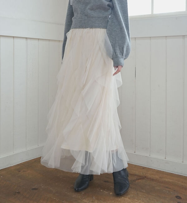 archives「ラッフルチュールスカート」|スカート|