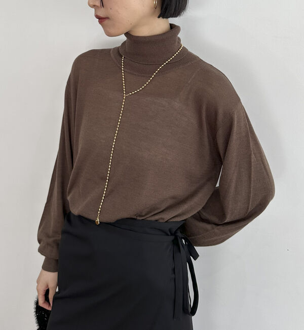 Doux archives「シルク混ハイゲージタートル」|ニット・セーター|