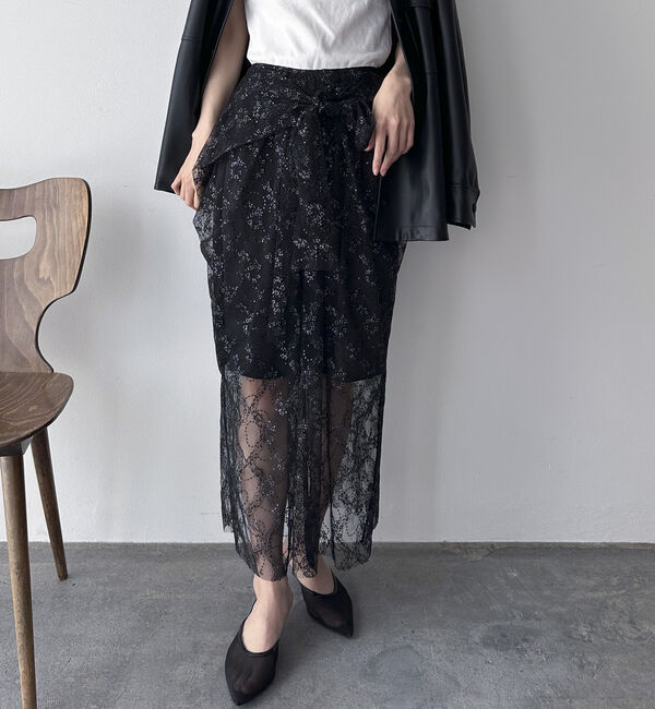 Doux archives「【ＹＯＬＯ】Ｌａｃｅ　Ｓｋｉｒｔ」|スカート|BLACK