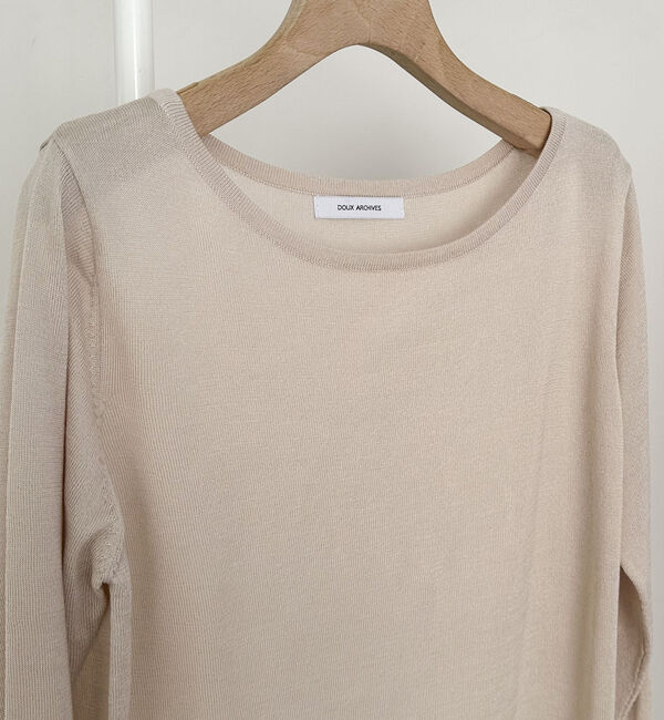 Doux archives「シルクミックスベーシックプルオーバー」|ニット・セーター|