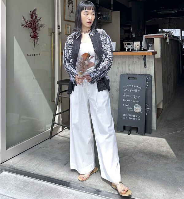 Doux archives「【Ｓａｒａ　ｍａｌｌｉｋａ】ＣＯＴＴＯＮ　ＢＯＲＤＥＲ　ＬＡＣＥ　ＴＯＰ」|シャツ・ブラウス|