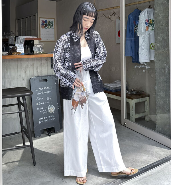 Doux archives「【Ｓａｒａ　ｍａｌｌｉｋａ】ＣＯＴＴＯＮ　ＢＯＲＤＥＲ　ＬＡＣＥ　ＴＯＰ」|シャツ・ブラウス|