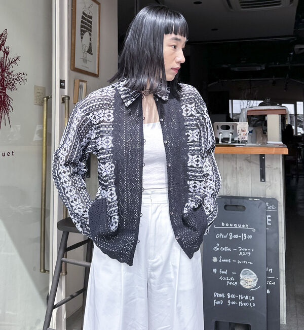 Doux archives「【Ｓａｒａ　ｍａｌｌｉｋａ】ＣＯＴＴＯＮ　ＢＯＲＤＥＲ　ＬＡＣＥ　ＴＯＰ」|シャツ・ブラウス|