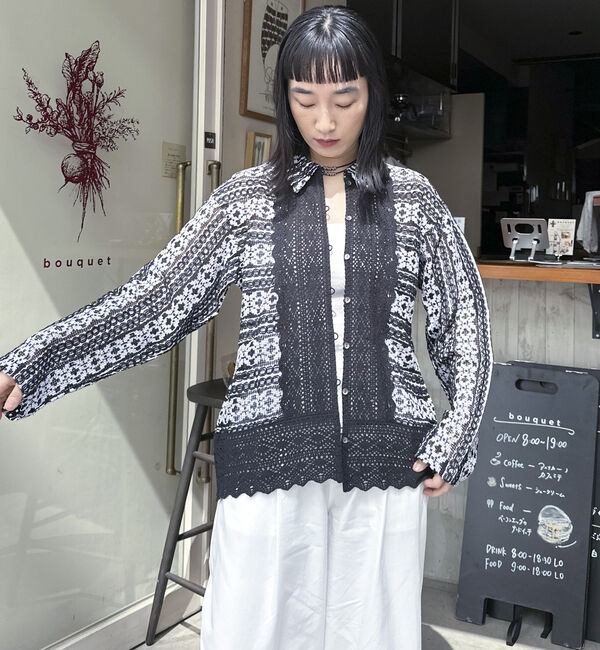 Doux archives「【Ｓａｒａ　ｍａｌｌｉｋａ】ＣＯＴＴＯＮ　ＢＯＲＤＥＲ　ＬＡＣＥ　ＴＯＰ」|シャツ・ブラウス|