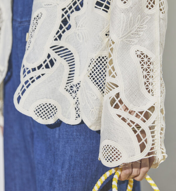 Doux archives「かぎ針レースカーディガン」|シャツ・ブラウス|