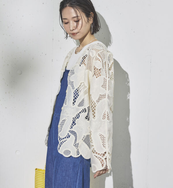 Doux archives「かぎ針レースカーディガン」|シャツ・ブラウス|