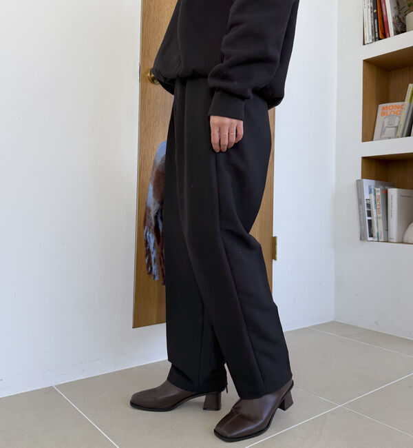 Doux archives「ツータックバレルパンツ」|チノ|BLACK