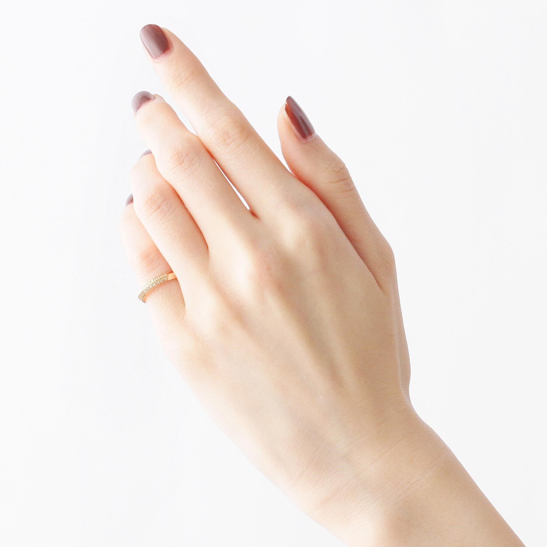 COCOSHNIK「◆K10ダイヤモンド しのぎ ピンキーリング」|リング|