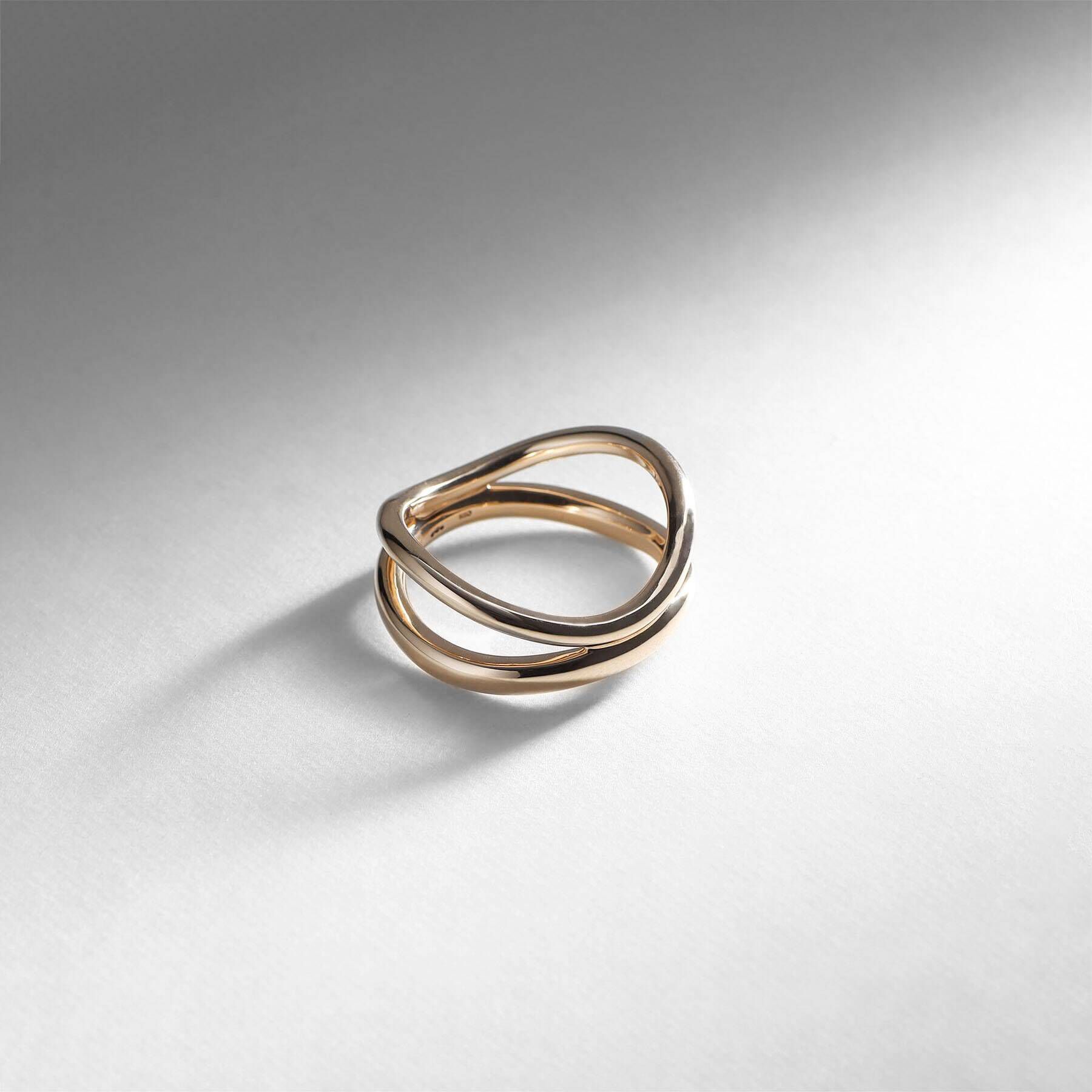 COCOSHNIK「K10ダブルウェーブ リング」|リング|