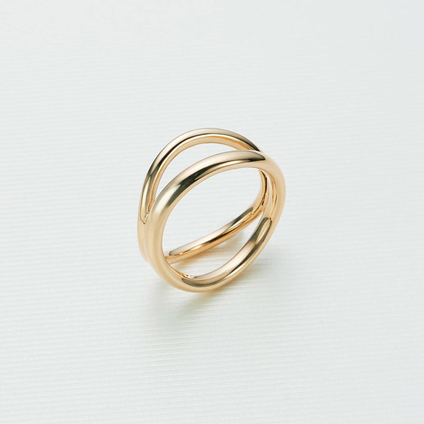 COCOSHNIK「K10ダブルウェーブ リング」|リング|