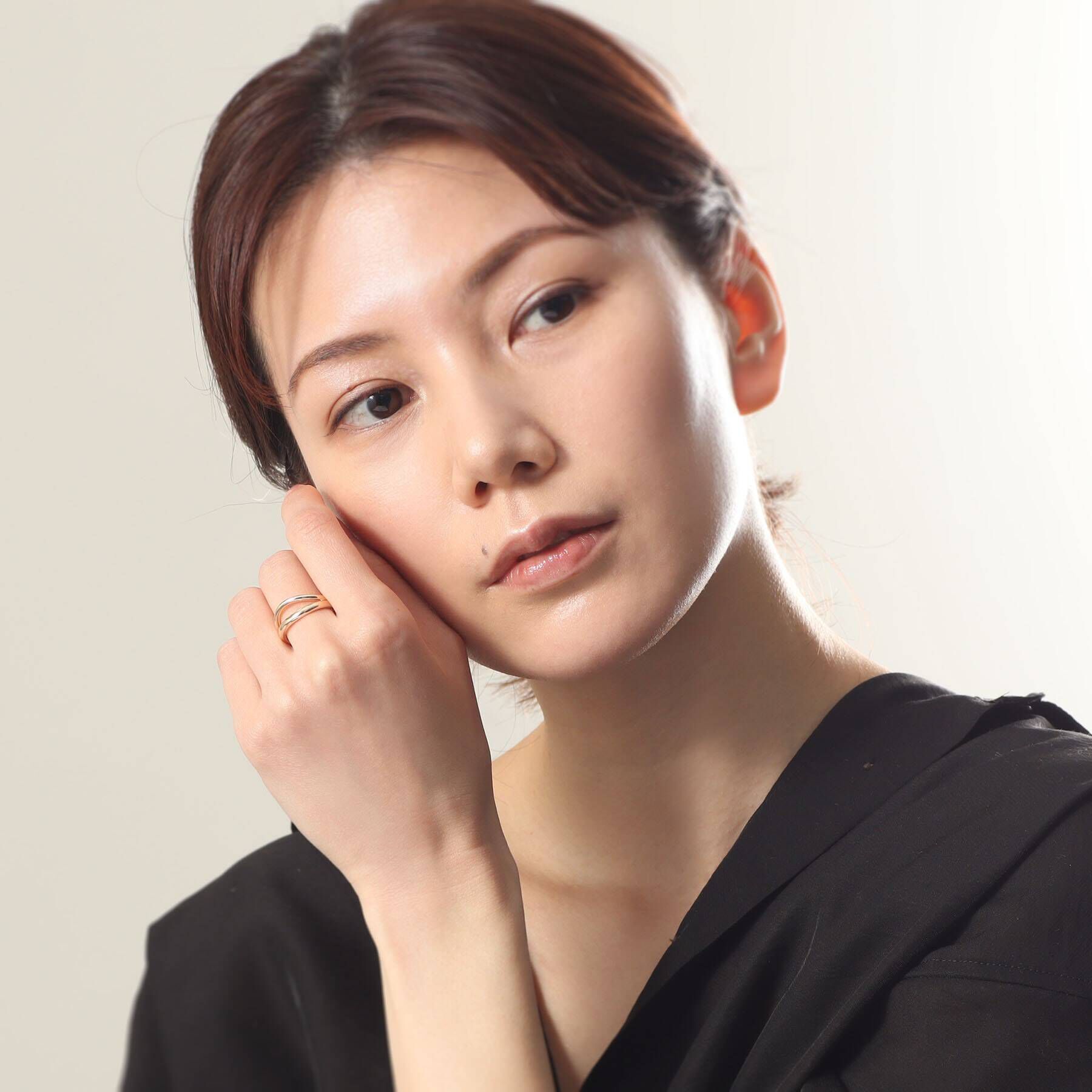 COCOSHNIK「K10ダブルウェーブ リング」|リング|