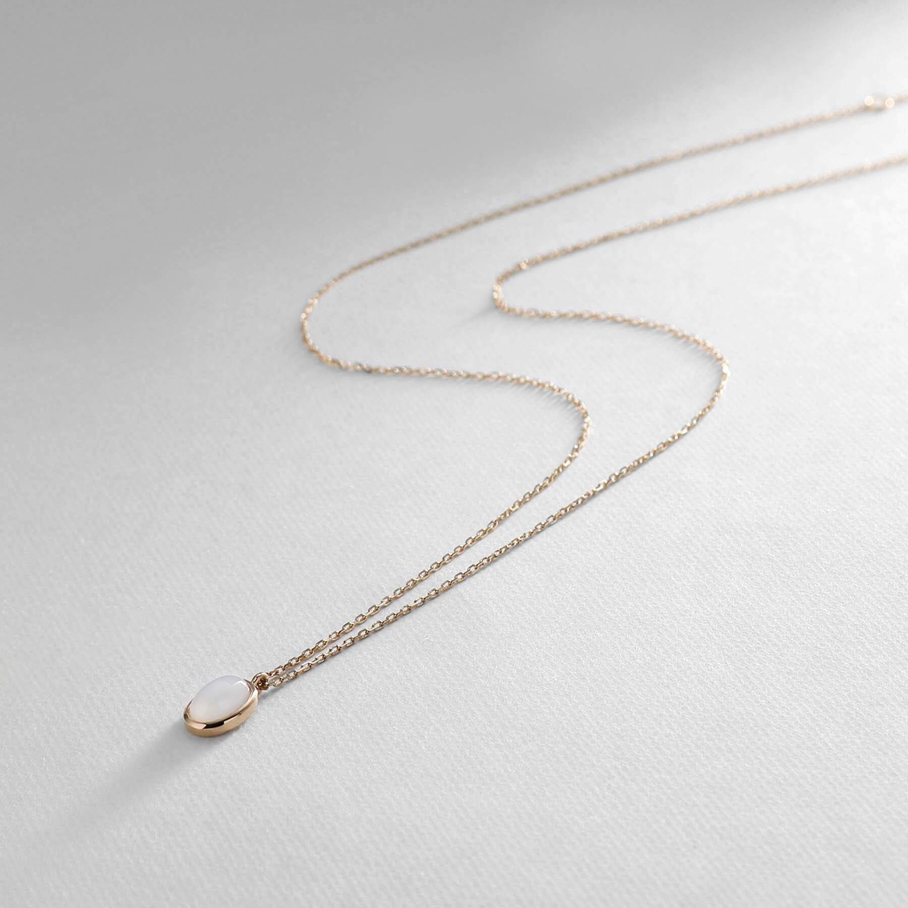 COCOSHNIK「【WEB限定】K10ムーンストーン ネックレス」|ネックレス|イエローゴールド(1