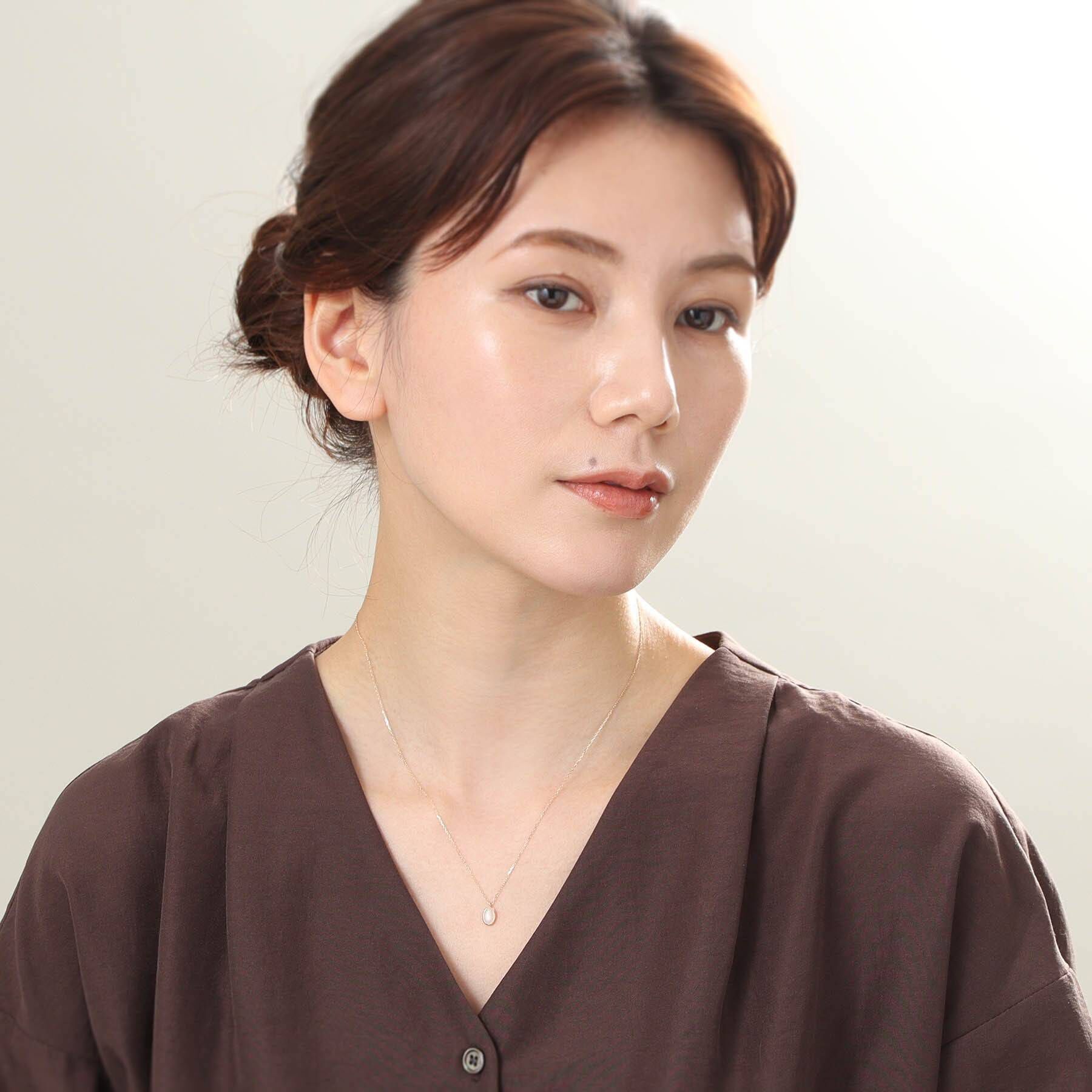 COCOSHNIK「【WEB限定】K10ムーンストーン ネックレス」|ネックレス|
