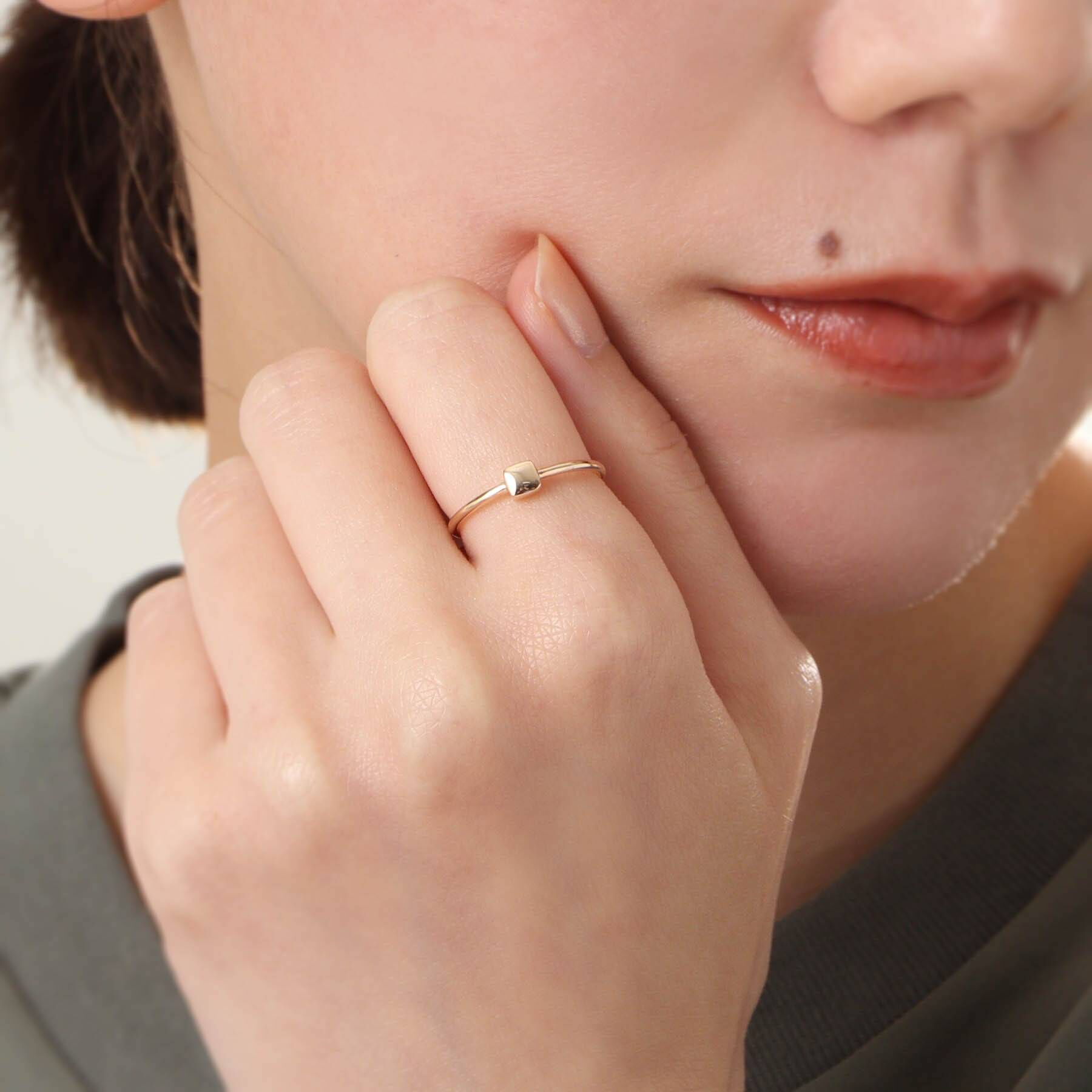 COCOSHNIK「K10クッションシェイプ リング」|リング|