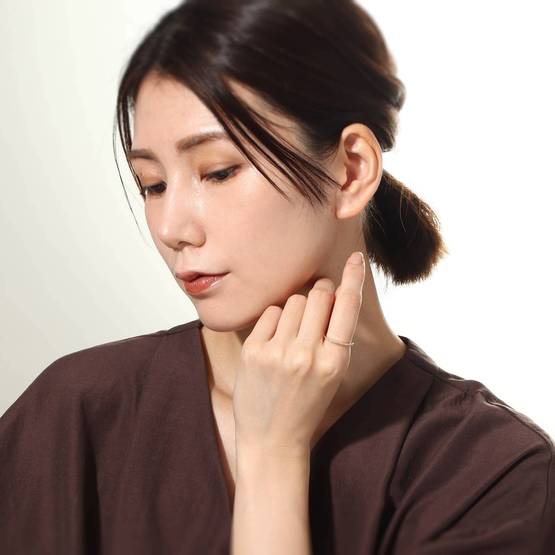 COCOSHNIK「K10ダイヤモンド スィンアーチリング」|リング|