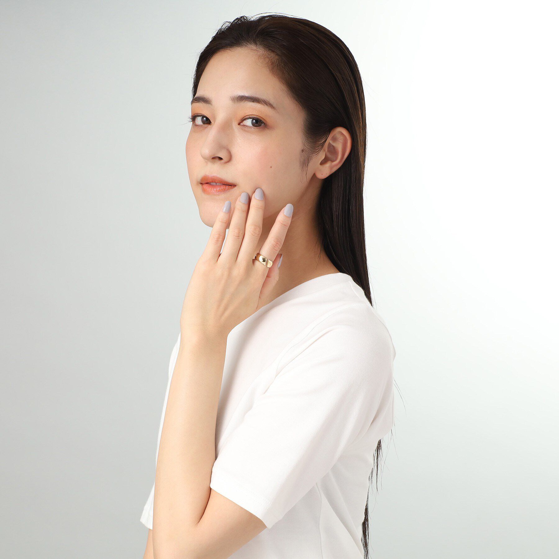 COCOSHNIK「K10ダイヤゴナルスリット リング」|リング|