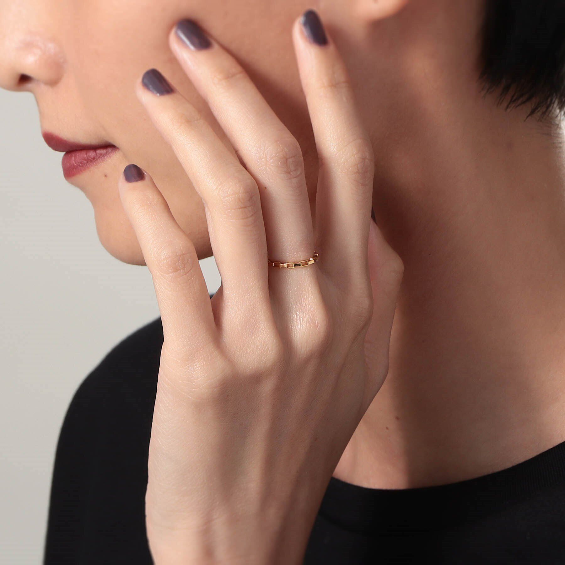 COCOSHNIK ONKITSCH「シルバー チェーンリング ボックスチェーン GP」|リング|