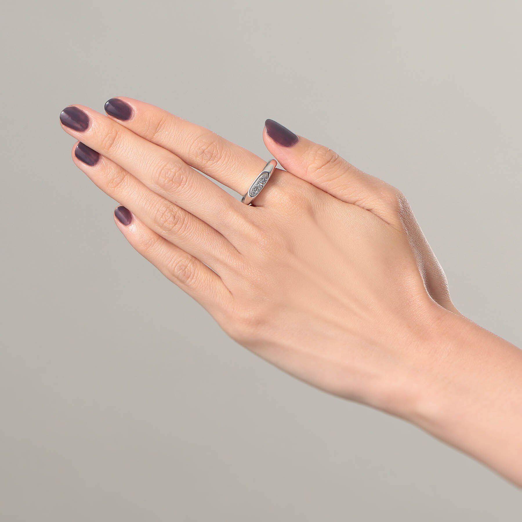 COCOSHNIK ONKITSCH「シルバー カラーストーン ブラックドルジーアゲート ニュアンスリングS」|リング|