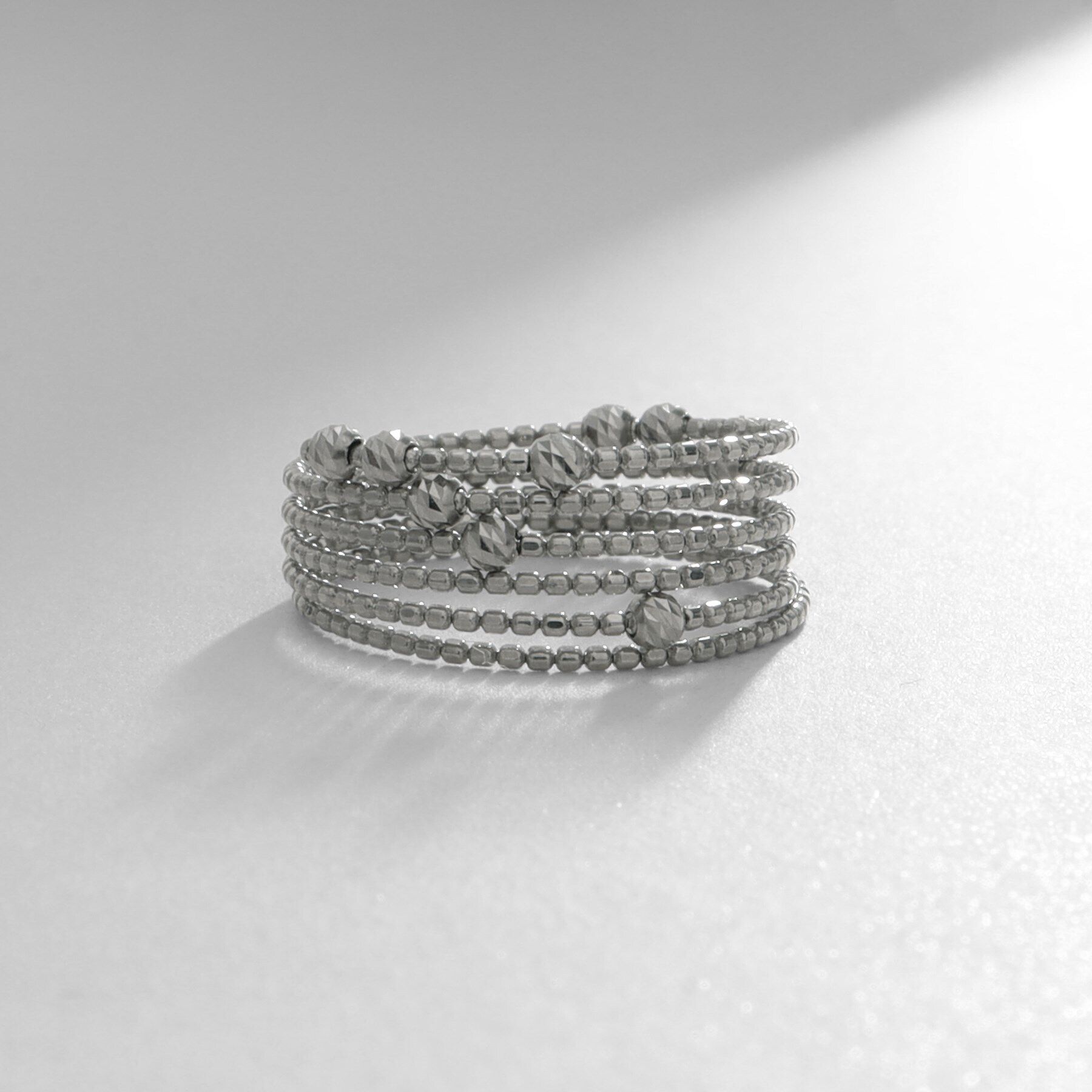 COCOSHNIK「プラチナ ハニー カットボール形状記憶 リング」|リング|