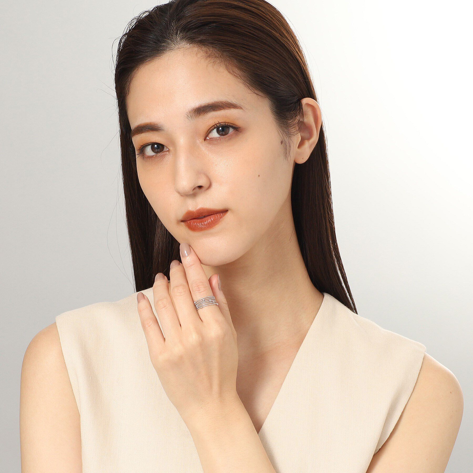 COCOSHNIK「プラチナ ハニー カットボール形状記憶 リング」|リング|