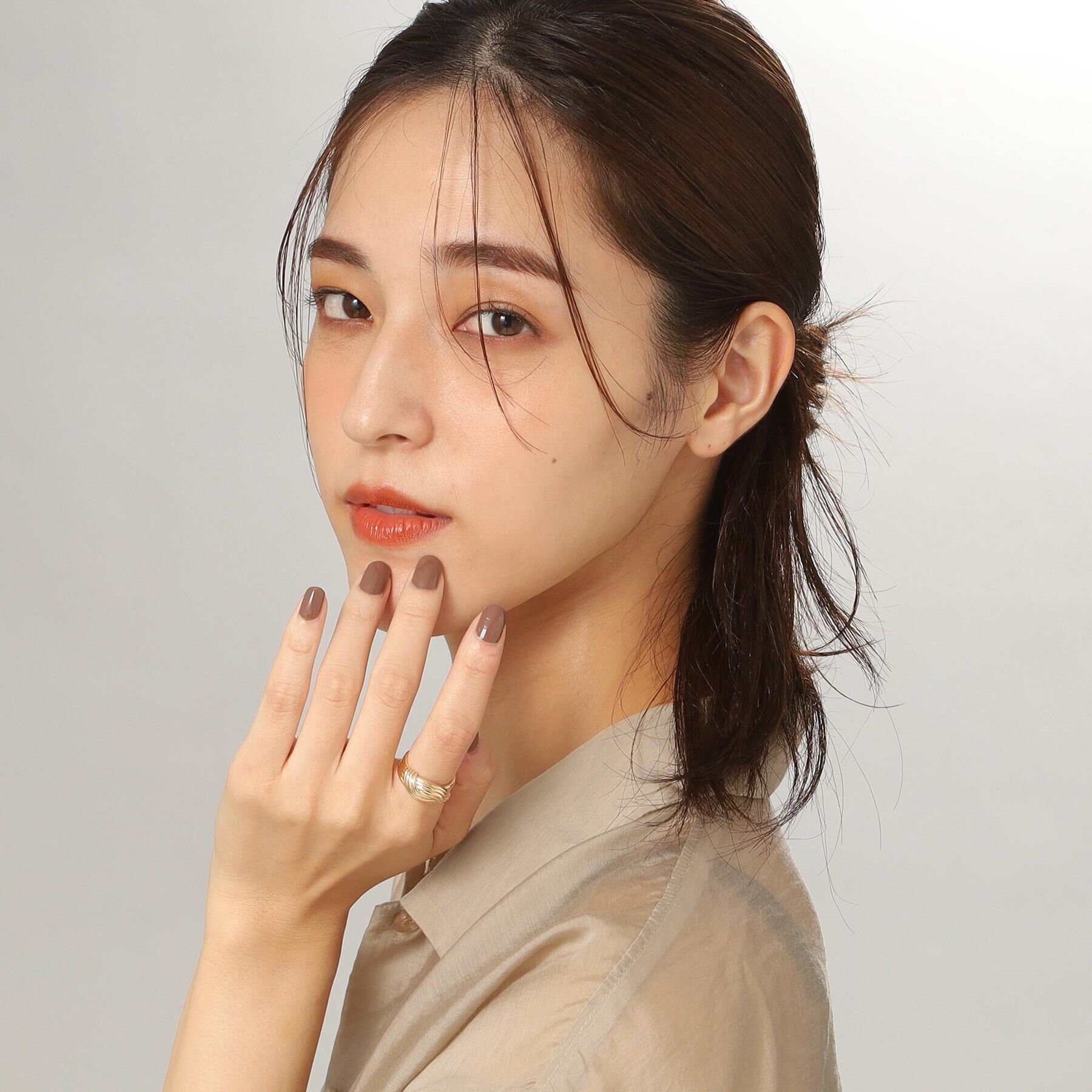 COCOSHNIK「K10ストライプパターンノット リング」|リング|