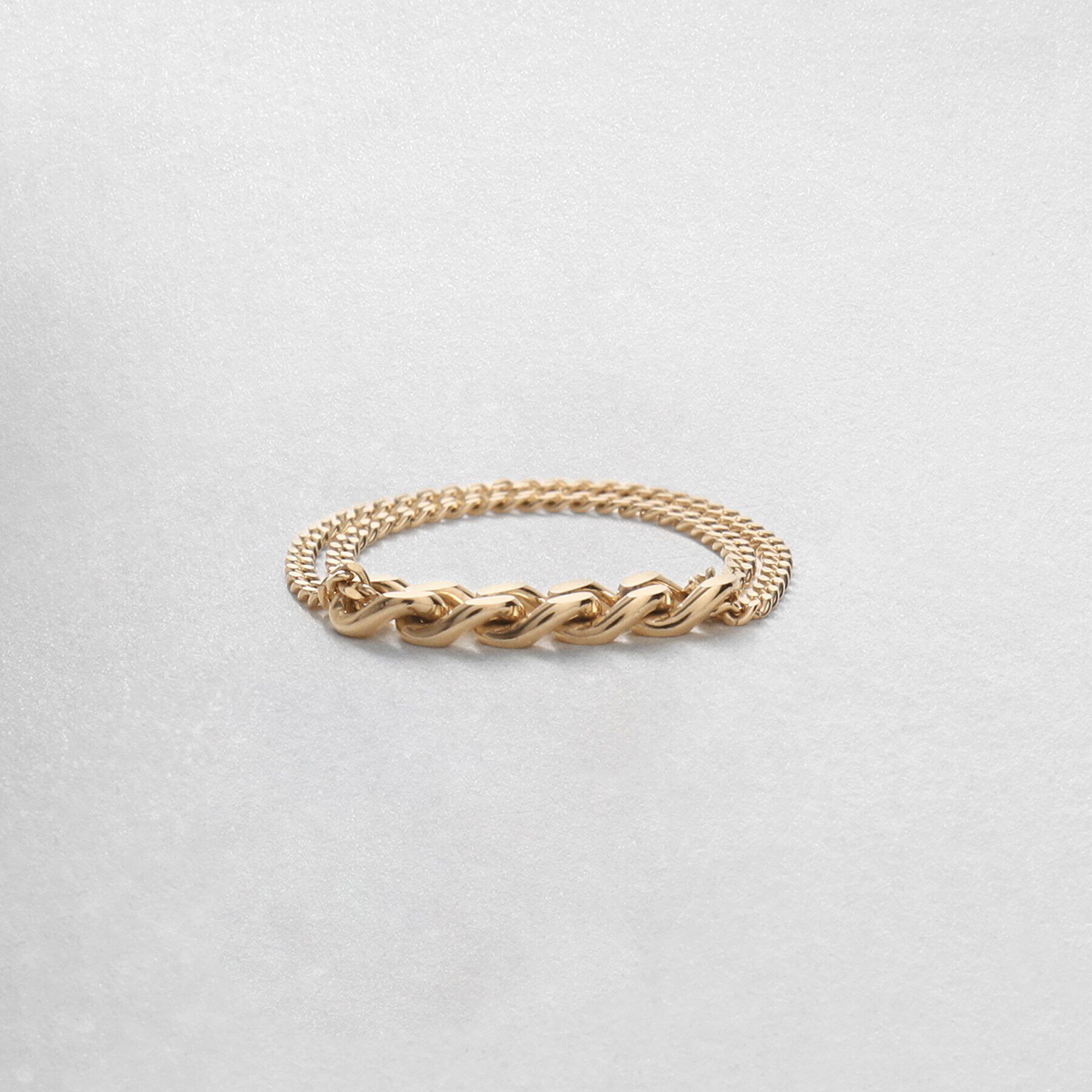 COCOSHNIK「K10ダブルキヘイ チェーンリング」|リング|