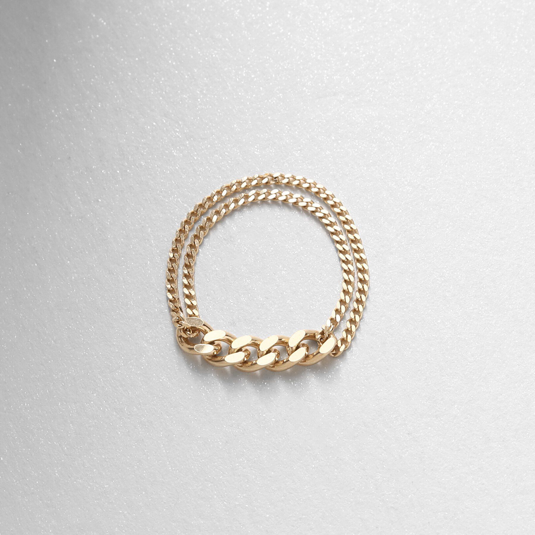 COCOSHNIK「K10ダブルキヘイ チェーンリング」|リング|