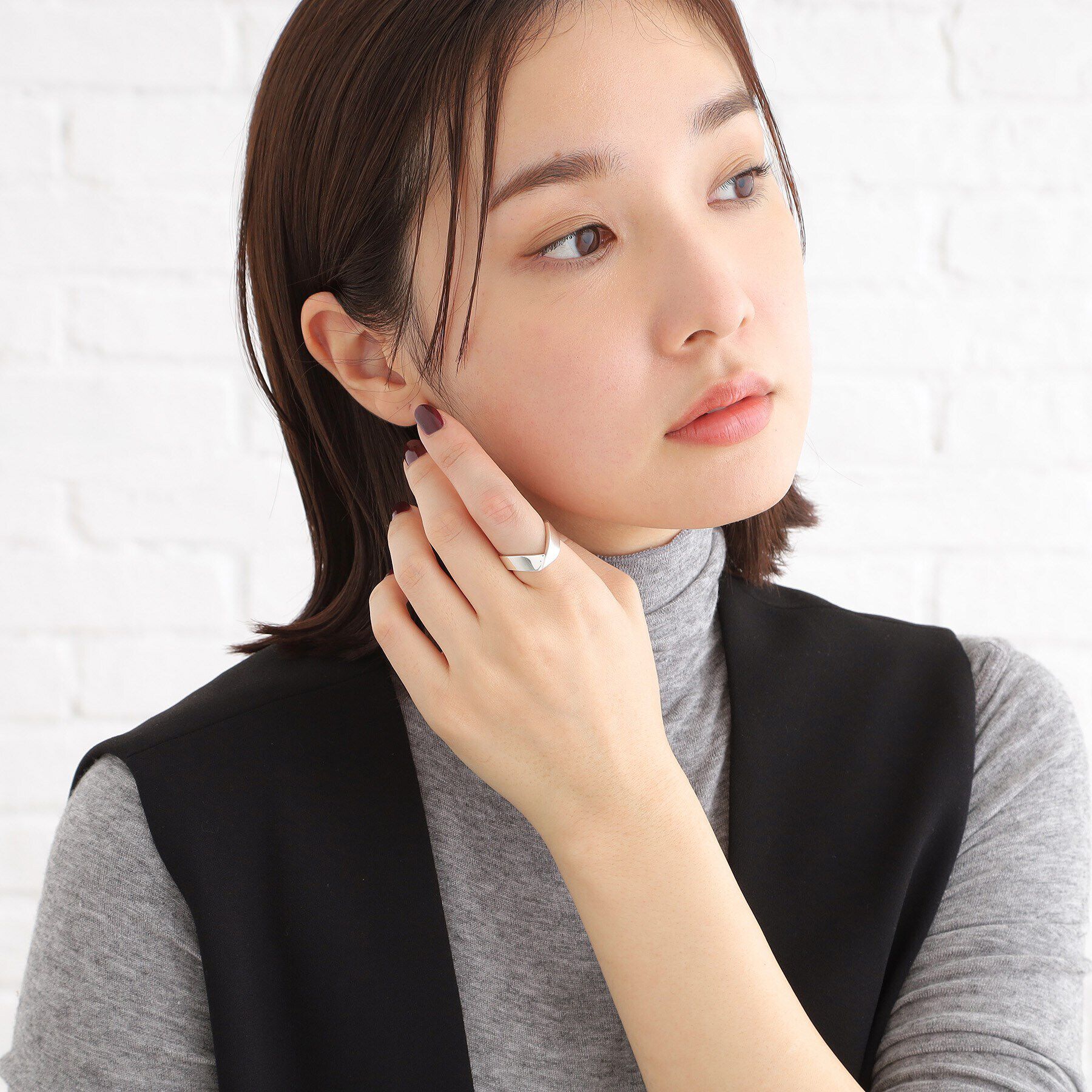 COCOSHNIK ONKITSCH「シルバー フォールディングリング ストリーム」|リング|