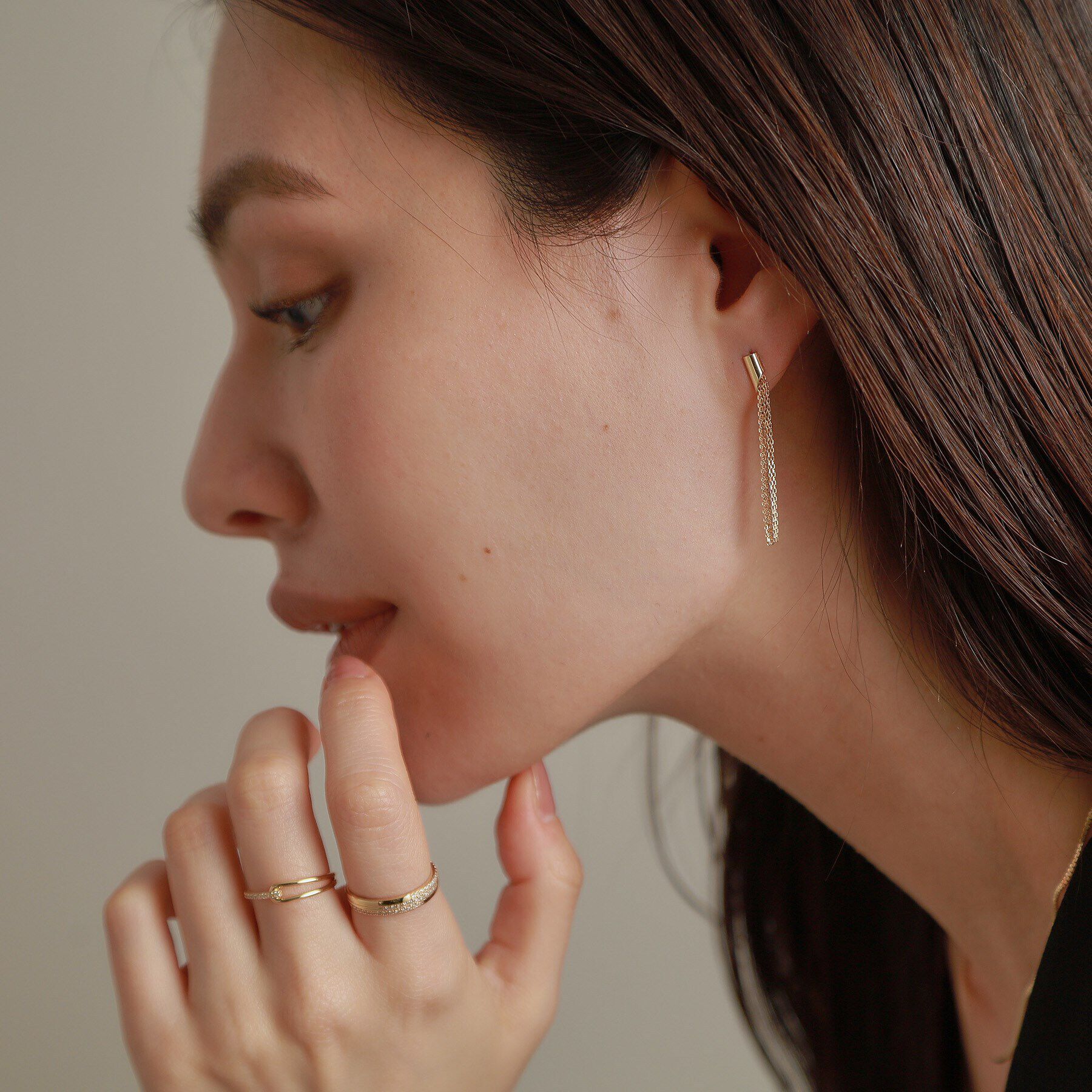 COCOSHNIK「K10ダイヤモンド オルタネートパターン リング」|リング|