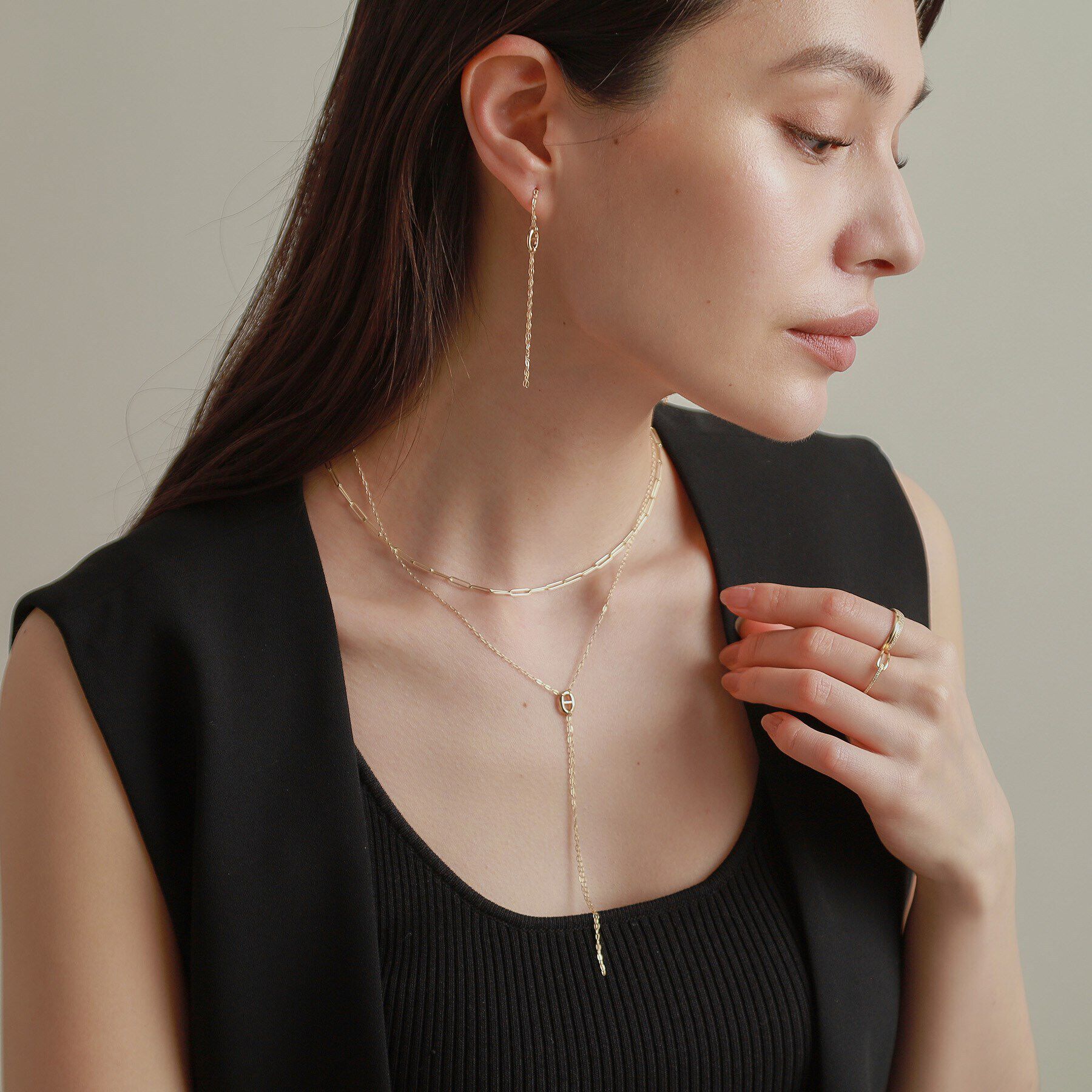 COCOSHNIK「K10ダイヤモンド オルタネートパターン リング」|リング|