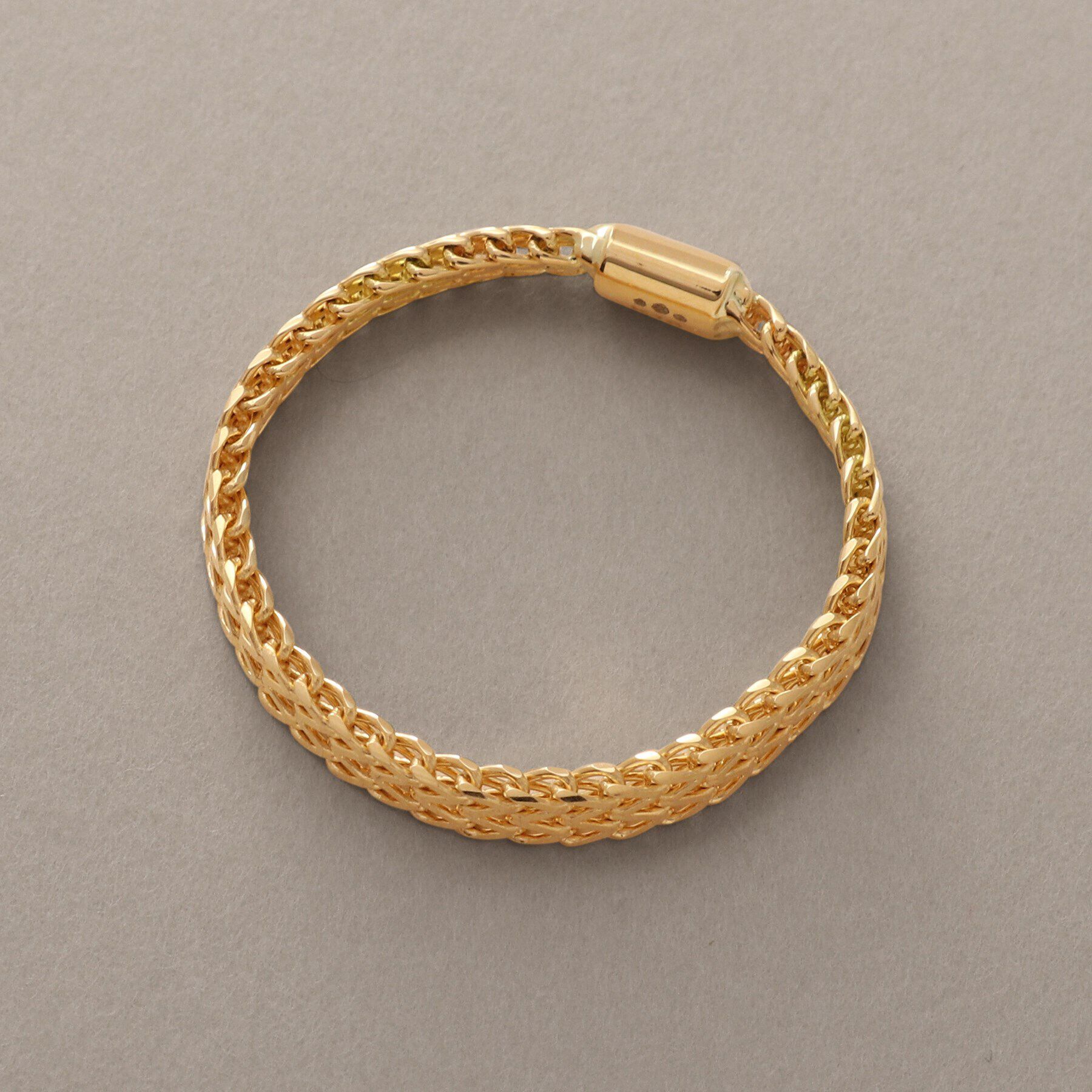 COCOSHNIK「K18ダブルライトフランコチェーン リング」|リング|