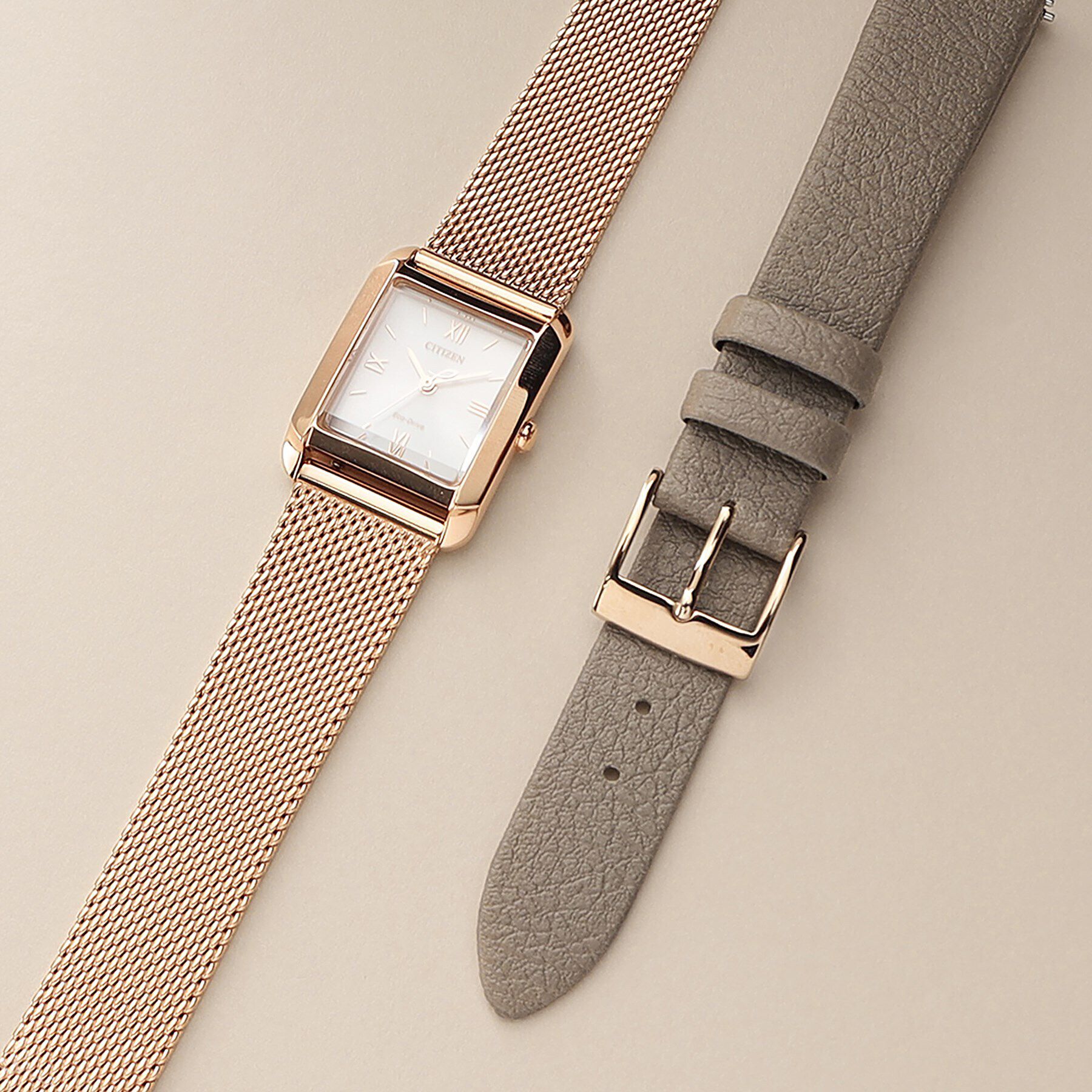 COCOSHNIK「RG シチズンL別注モデル スクエア チェンジャブルウォッチ（ホワイト）」|腕時計|