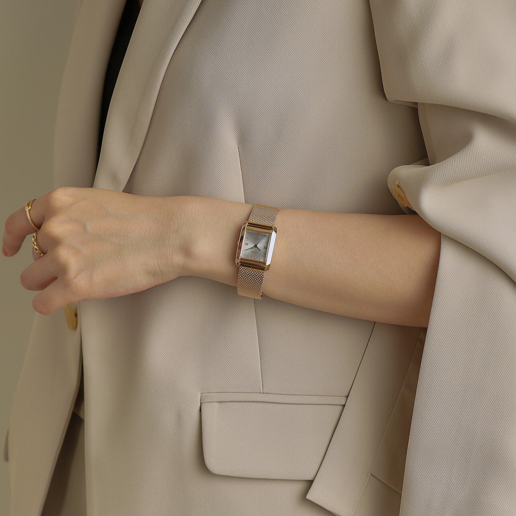 COCOSHNIK「RG シチズンL別注モデル スクエア チェンジャブルウォッチ（ホワイト）」|腕時計|