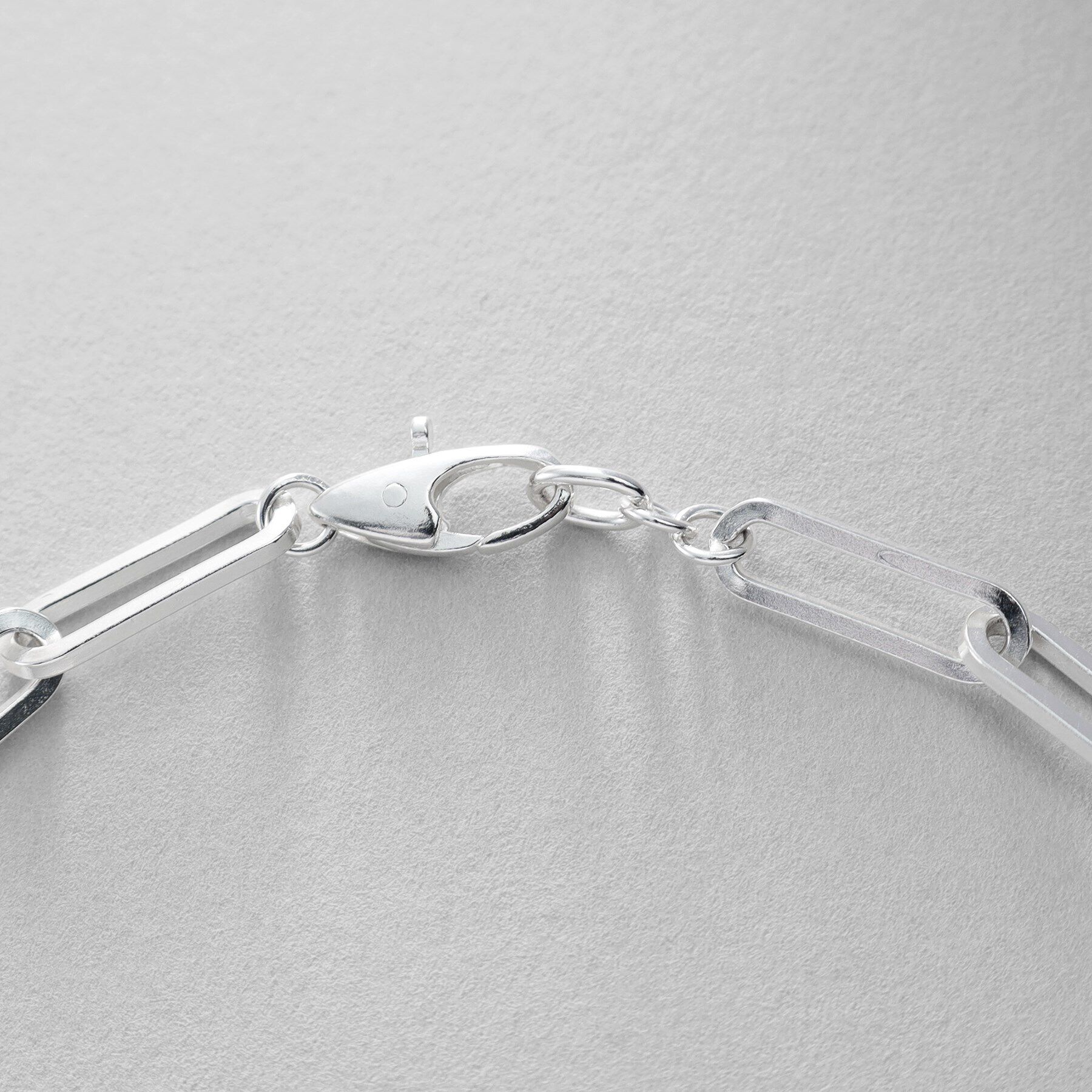 COCOSHNIK ONKITSCH「シルバー デザインチェーン フラットケーブルブレスレット（21cm）」|ブレスレット・バングル|