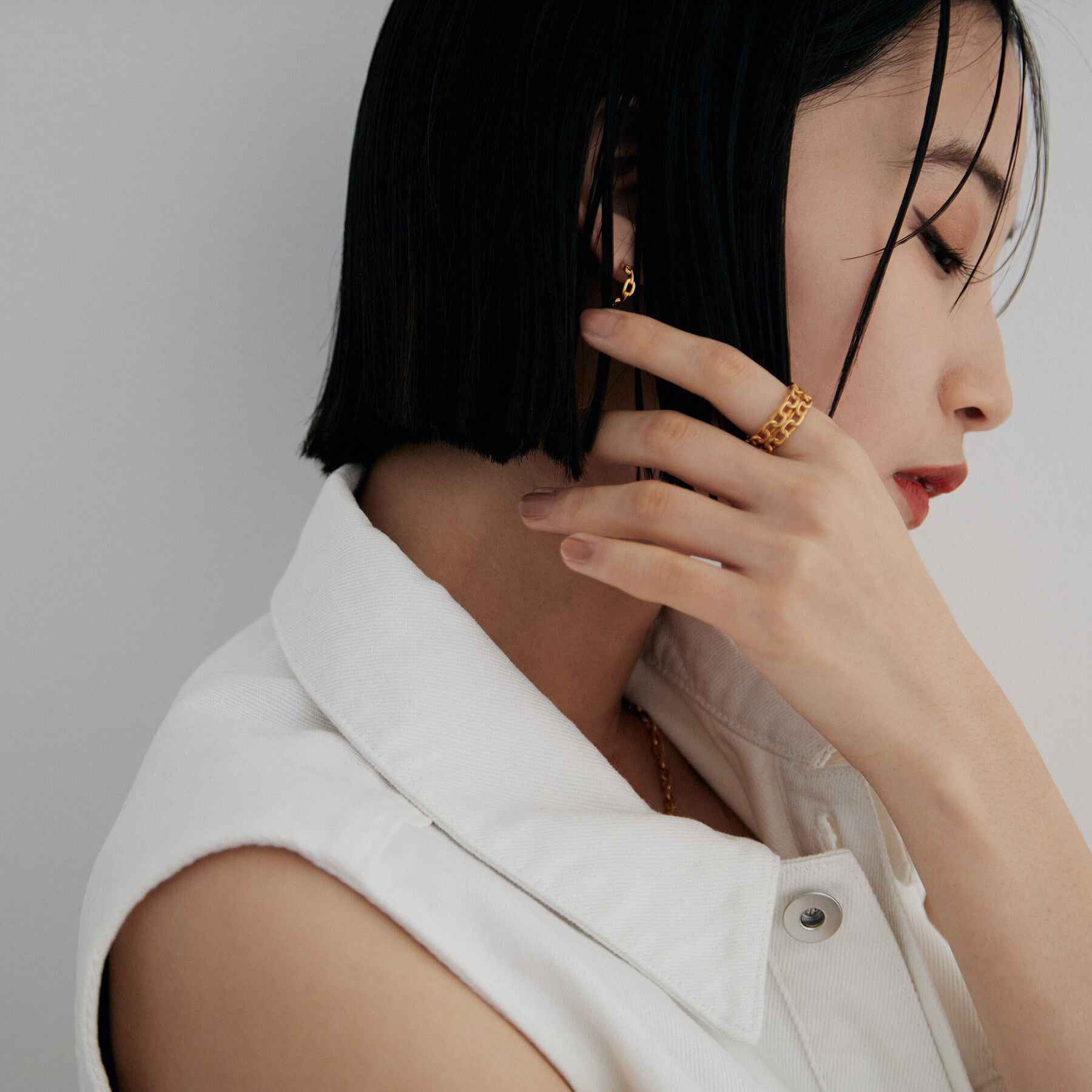 COCOSHNIK ONKITSCH「シルバー ビスマルクチェーンモチーフリング GP」|リング|