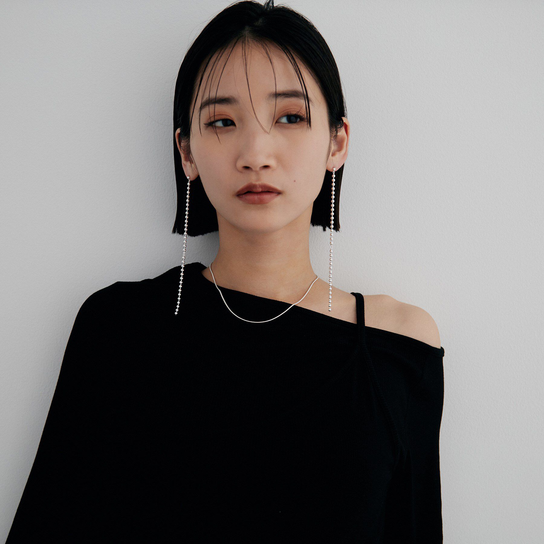 COCOSHNIK ONKITSCH「シルバー チェーンピアス ボールループ」|ピアス|