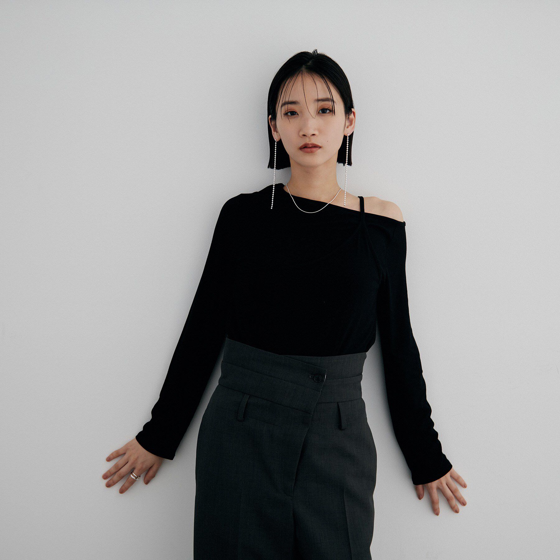 COCOSHNIK ONKITSCH「シルバー チェーンピアス ボールループ」|ピアス|