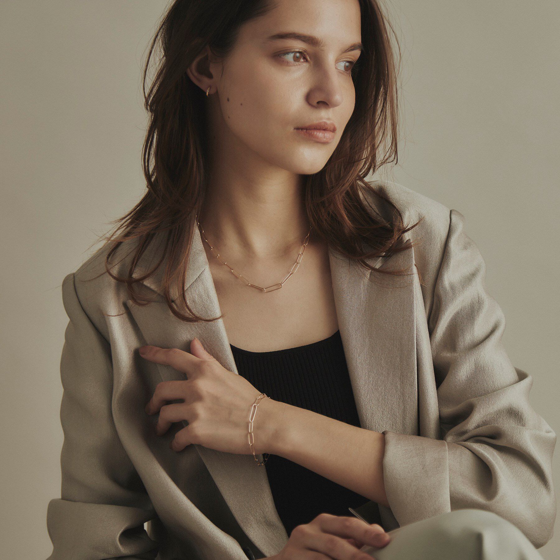 COCOSHNIK「K10PCロンググラデーション ネックレス」|ネックレス|