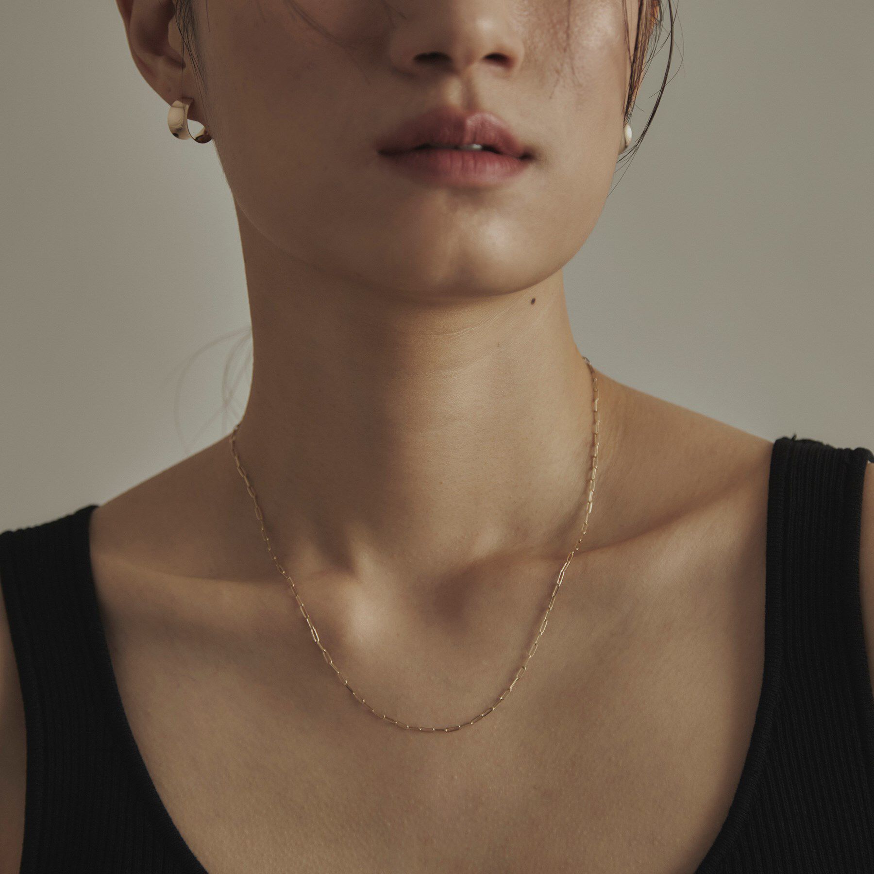 COCOSHNIK「K10プリムケーブルチェーン ネックレス（43cm）」|ネックレス|