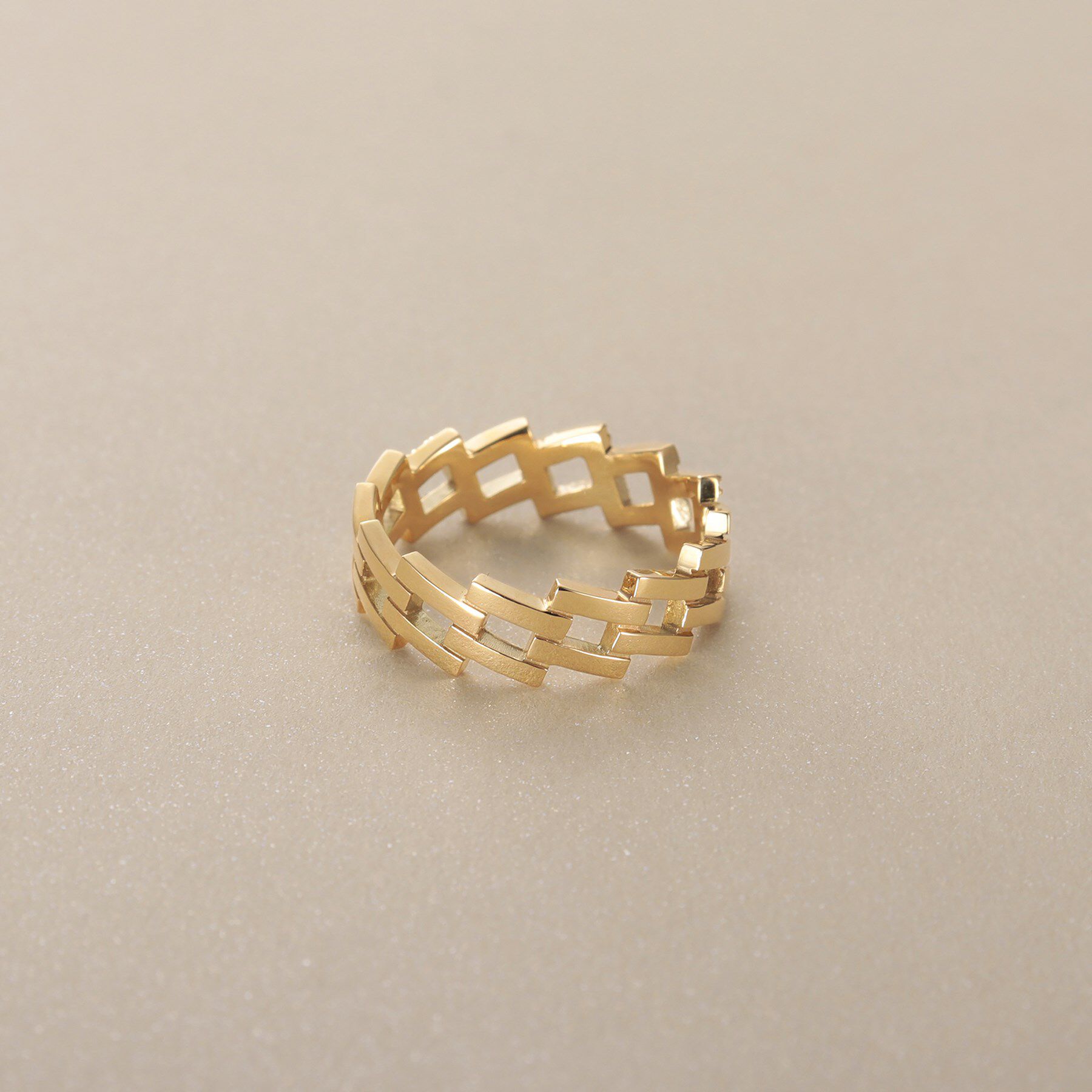 COCOSHNIK「K10ダイヤモンド ダブルダイアゴナルライン リング」|リング|