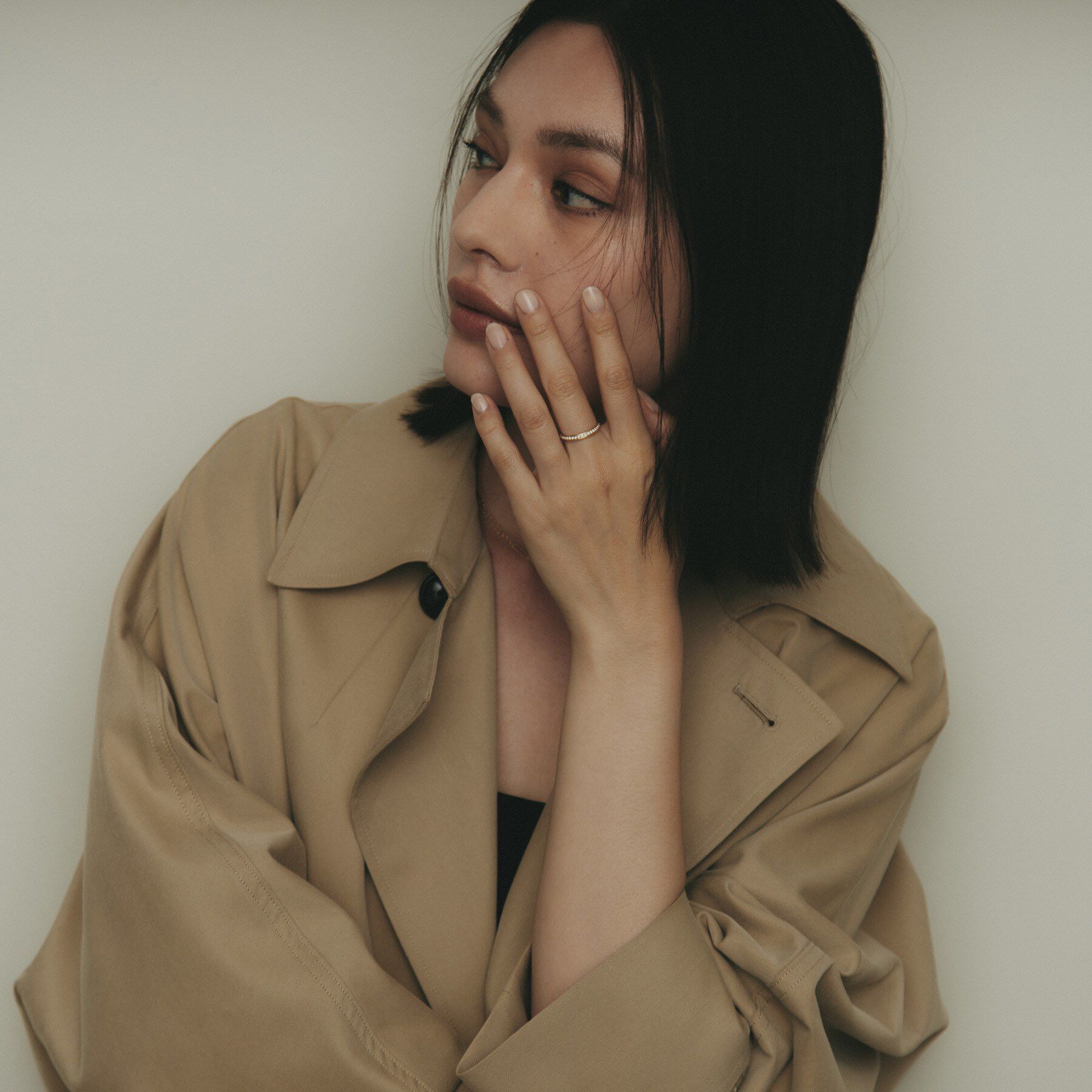 COCOSHNIK「K10ダイヤモンド しのぎテーパード リング」|リング|