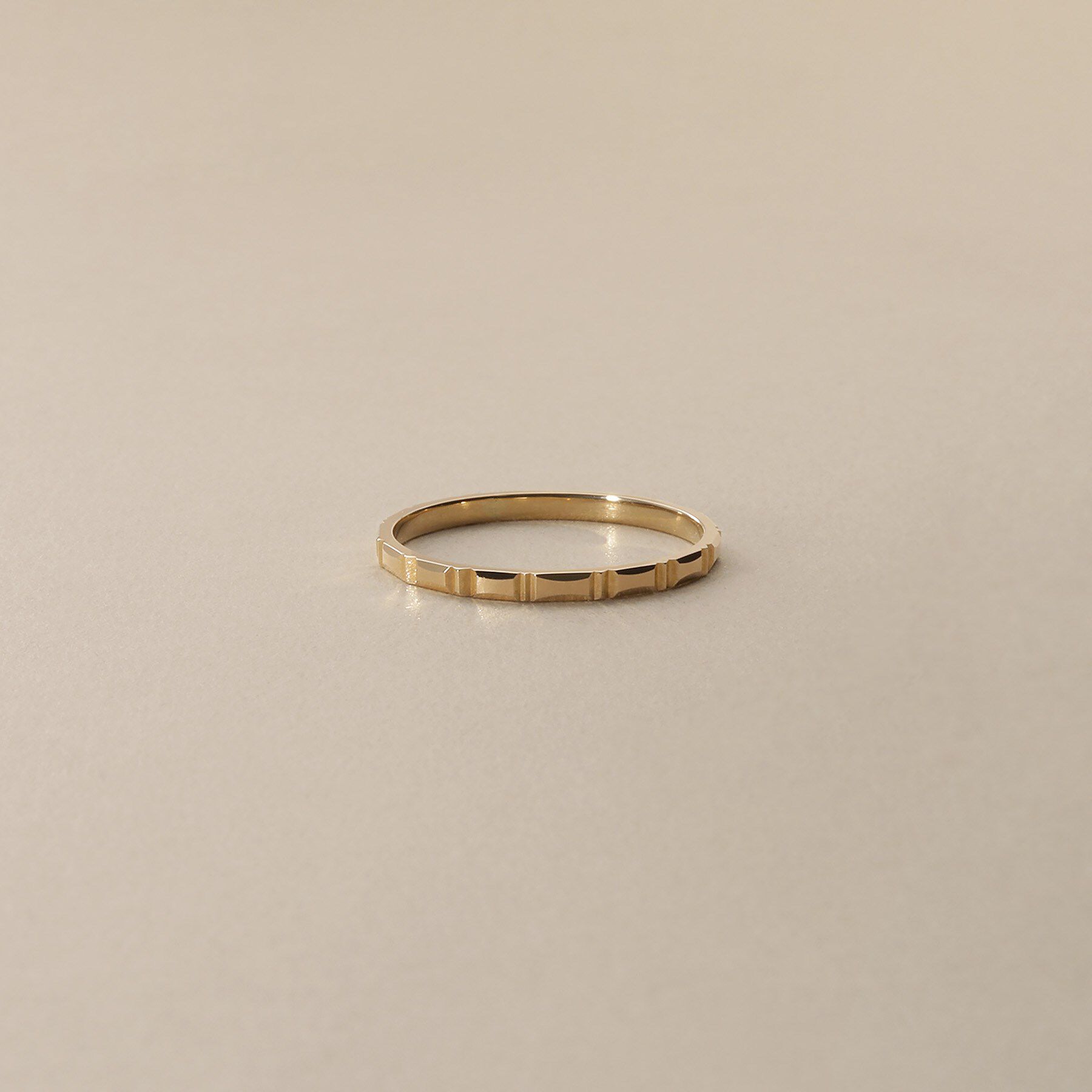 COCOSHNIK「K10レンガカット リング」|リング|