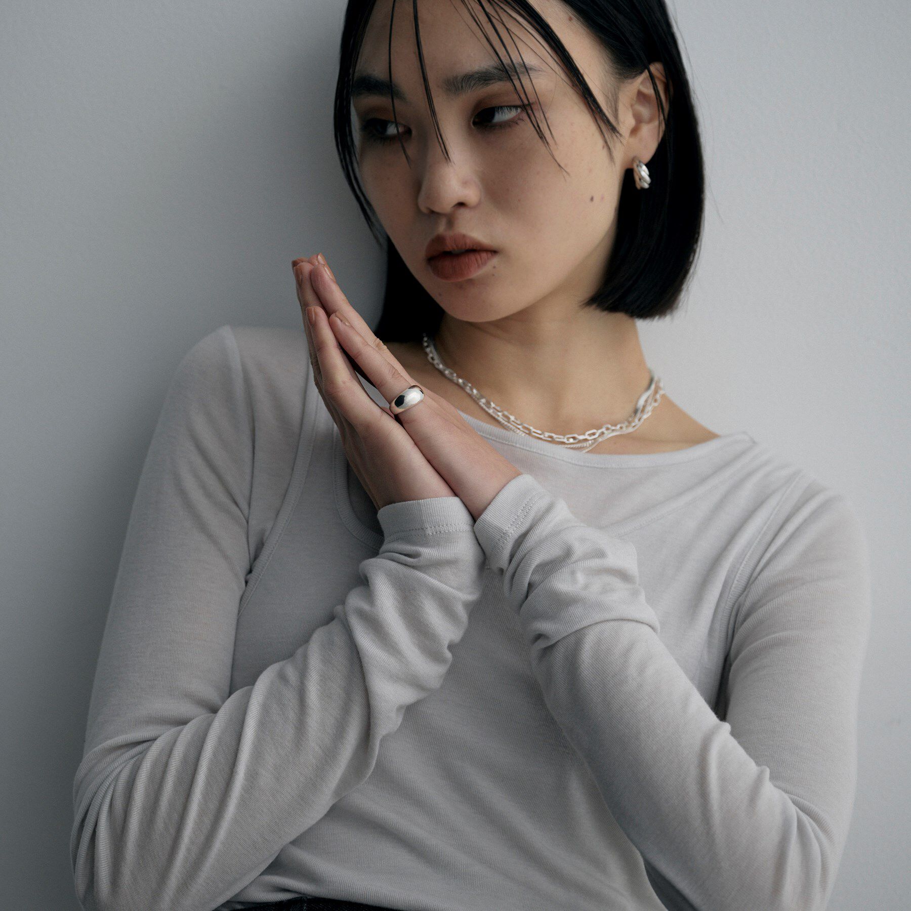 COCOSHNIK ONKITSCH「シルバー ドームピンキーリング」|リング|