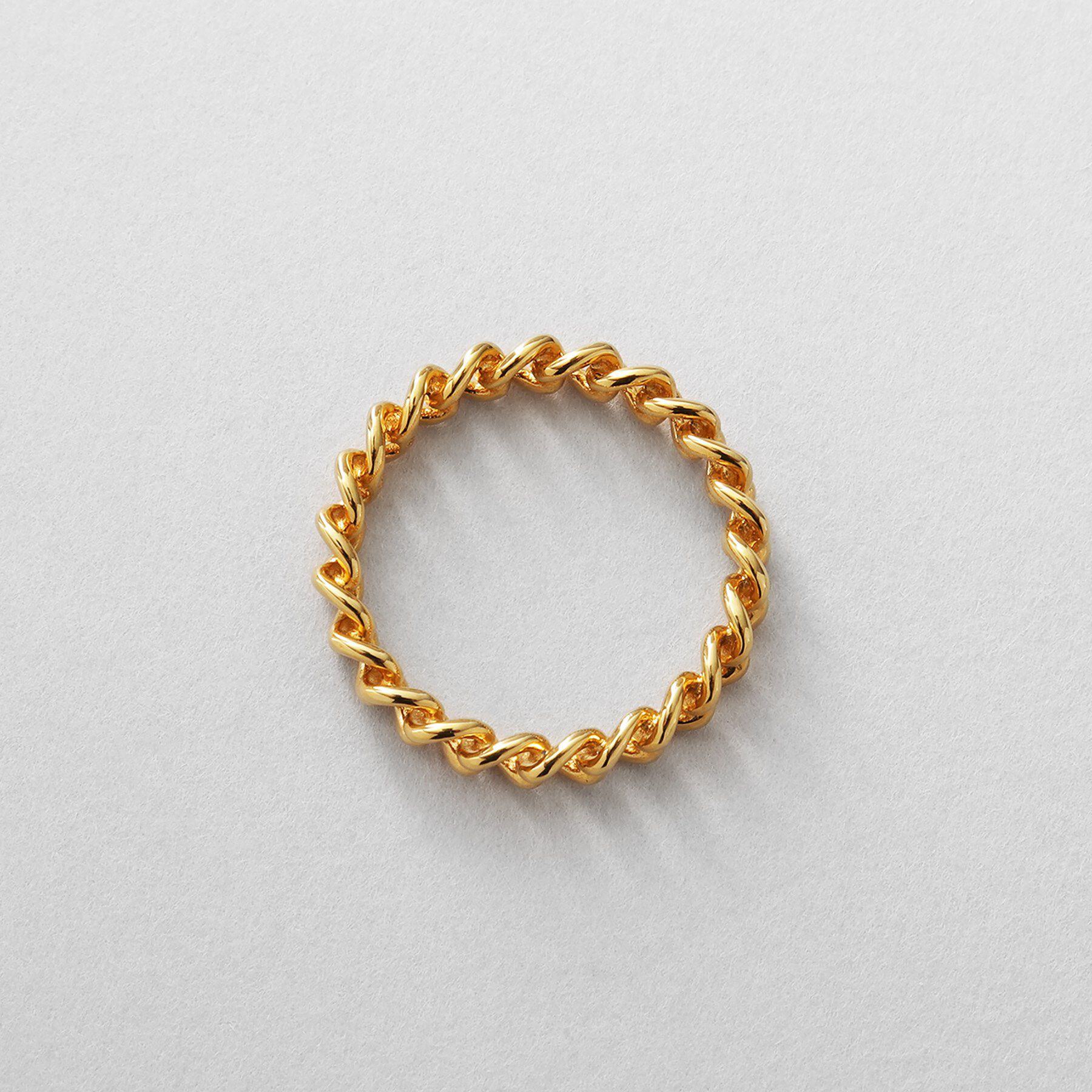 COCOSHNIK ONKITSCH「シルバー カーブチェーンモチーフピンキーリング GP」|リング|