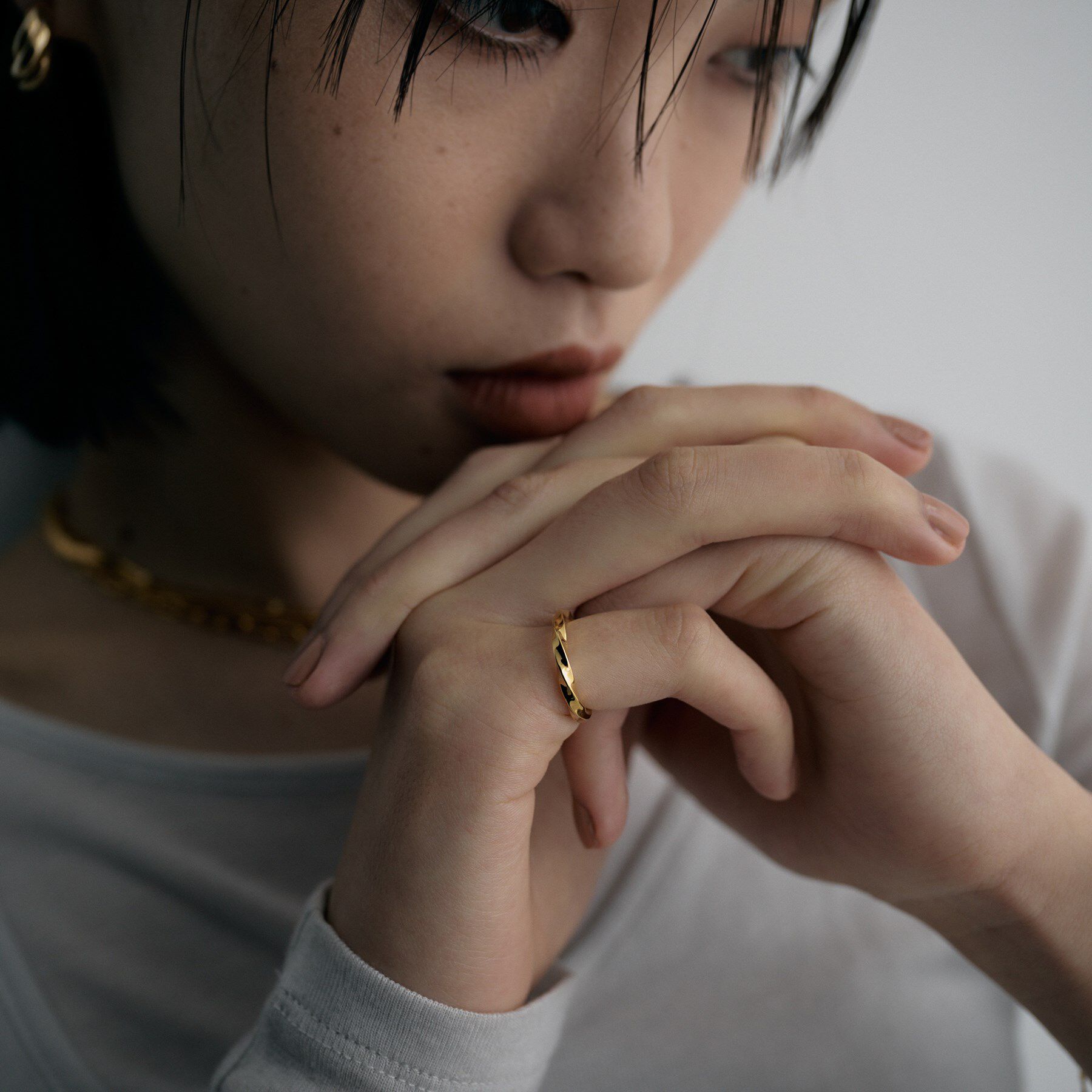 COCOSHNIK ONKITSCH「シルバー スクリューピンキーリング GP」|リング|